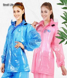 Costume imperméable pour moto, manteau De pluie imperméable pour femmes, batterie De voiture électrique transparente, costume en plastique rose Capa De Chuva Gift19145096