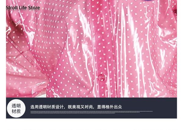 Traje impermeable para motocicleta impermeable para mujer, capa De lluvia transparente, batería de coche eléctrica, traje De plástico rosa, Capa De Chuva Gift1251c