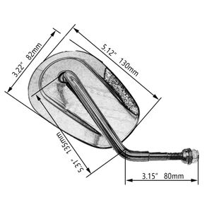 Retroceso de la motocicleta Mirror lateral Cromo negro para Harley Dyna Sportster 883 1200 Softail Touring Electra Glide Ultra Street Glide