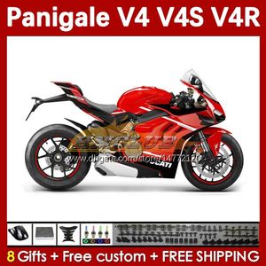 Motorfiets Red Factory Blk Fairings voor Ducati Street Fighter Panigale V 4 V4 S R V4S V4R 18-22 Carrosserie 41No.18 V4-S V4-R 18 19 20 V-4S V-4R 2018 2019 2020 Spuitvorm Mold Body