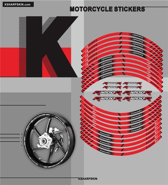 Pegatinas reflectantes para llantas de motocicleta, logotipos y calcomanías decorativas, apliques de protección multicolor, cinta personalizada para BMW R1200R7015739