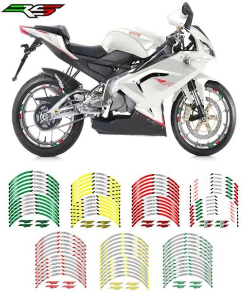 Autocollants décoratifs de peinture de jante de moto, signes et décalcomanies réfléchissants, bande de rappel nocturne 12 bandes pour Aprilia RS 1251066273