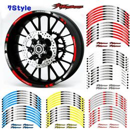 Motorfiets velg gestreepte decoratieve stickers kleurenlogo's en emblemen multicolor krasbestendige tape voor Suzuki Hayabusa264c