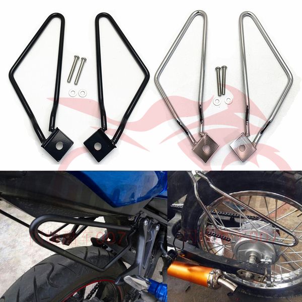 Barres de support de sac de selle de moto, supports de sac latéraux en métal pour motocross Sportster 883 Iron XL883N Dyna Fat Bob Scooter support de montage de moto