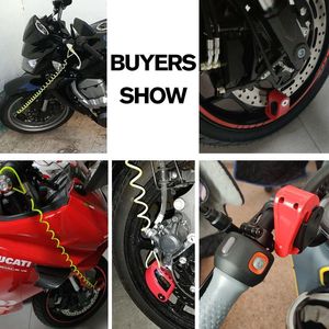 Motorcycle Scooter Metal Security Antift Wheel Disc Brake Lock Alarm 2m Rappel Rope Alarm Lock Bike Free Brake