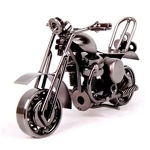 Adorno de forma de motocicleta, artesanía de arte del hierro de Metal, para el hogar, sala de estar, suministros de decoración, regalo para niños, C0411