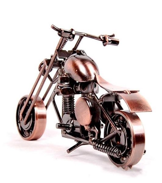 Motorcycle Shaepe Ornement Hand Mede Metal Iron Art Art pour la maison de décoration de salon Supplies Kids Gift3939134