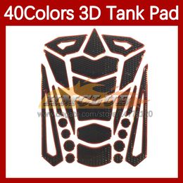 Motorfietsstickers 3D Koolstofvezel Tankkussenbeschermer voor Honda CBR600 F CBR 600 600F CBR600F 11 12 13 14 2011 2012 2013 2014 Gasbrandstoftankkap Sticker Moto Decal 40 Kleur