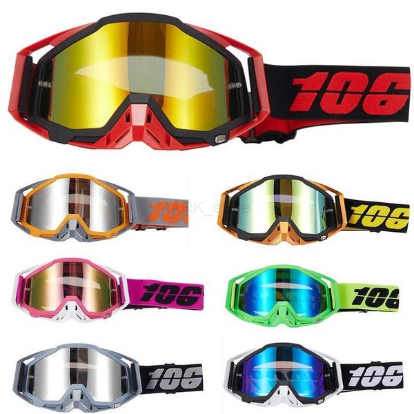 Lunettes de soleil moto 106% lunettes de moto lunettes de motocross casque MX Dirt Bike ATV Ski Sports de plein air verre Scooter cyclisme lunettes de soleil L231153