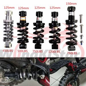 Amortisseur de suspension de moto 125 mm 450 LBS 500 LBS 750 LBS 1 200 LBS Amortisseur avant arrière Ressort Scooter Amortisseur de vélo pour ATV UTV Quad Dirt Pit Pro Bike Go Kart