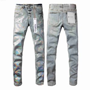 Motorcycle TRENDY KSUBI AM Jeans Designer Stack Jeans European Purple Brand Men Embroderie Tandage Ripped for Trend Religion Pants Brand Stack Jeans