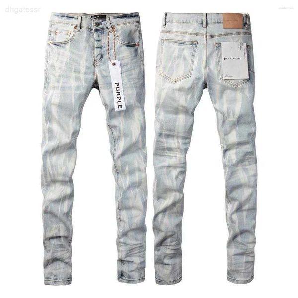 Motorcycle TRENDY KSUBI AM JEANS MENS MENSE JEANS Designer Purple Brand masculin bleu clair y2k High Street Denim Paint Graffiti P PANTAL RELIGION PANT