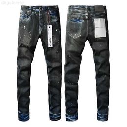 Motorcycle TRENDY KSUBI AM Jeans Purple Jeans Designer For Men Tag Brand avec Summer Hight Hight Quality Quality Quality Den Religion Pants Brand Stack Jeans