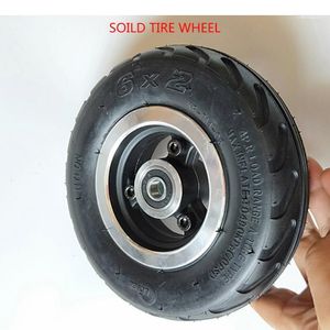 Roues de moto pneus 6 pouces roue de scooter électrique 6x2 avec pneu à air ou moyeu en métal solide 8mm 10mm trou d'essieu chariot chariot1