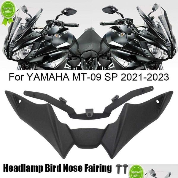 Parabrisas de motocicleta nuevo para Yamaha Mt-09 Sp 2021 2022 2023 Mt09 21-23 Motorcycle Sport Downforce Naked Forntal Spoilers aerodinámicos Dhpd0