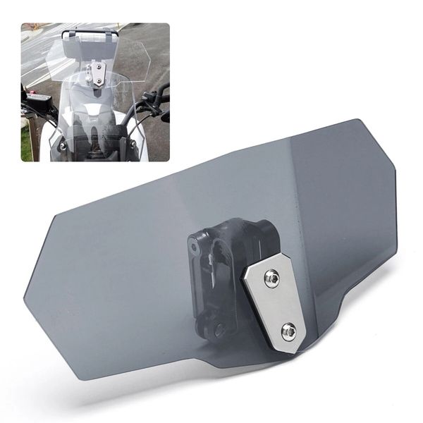 Alerón de extensión de pantalla para parabrisas de motocicleta, Deflector de viento, Clip ajustable, Universal