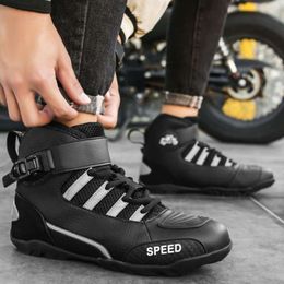 Botas de motociclista transpirables de verano para hombre, botas de motocross resistentes al desgaste, zapatos de Moto de turismo, equipo de motocicleta