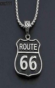 Collier avec pendentif en acier inoxydable pour hommes et femmes, motard camionneur Route 66, cadeau 246d4965326