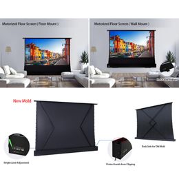 Gemotoriseerd vloerstijgend projectiescherm voor omgevingslicht dat Ultra Short Throw Laser 4k-projectorscherm scherm PRO 92" afwijst