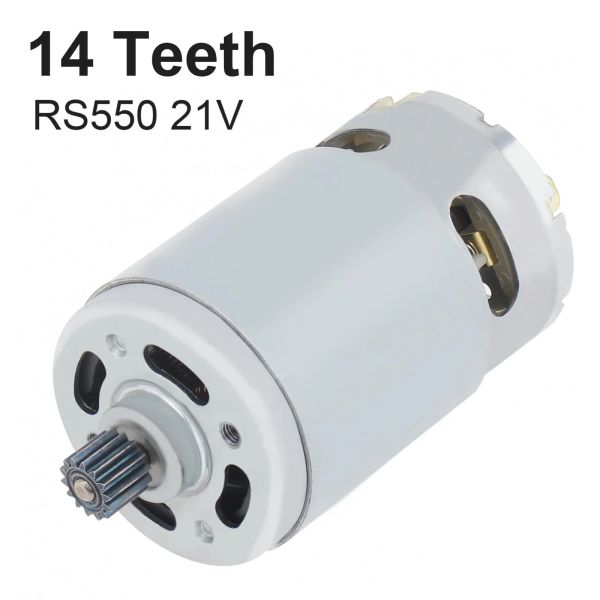Moteurs RS550 DC MOTEUR 8.2 mm 14 dents de dents Micro Motor Rs 550 21V 28000 tr / min Motor de scie électrique pour mini scie à main rechargeable