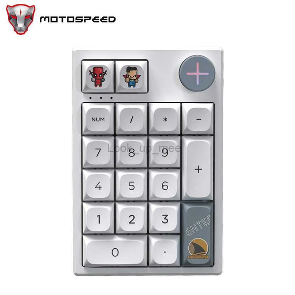 Motospeed Darmoshark K3 Pro Bluetooth inalámbrico numérico teclado numérico mecánico intercambio en caliente 19 teclas Numpad teclado para ordenador portátil HKD230808