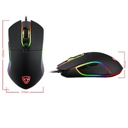 MotoSpeed ​​V30 Gaming Mouse LED RGB Ademhaling Backlight 3500 DPI Optical Ergonomische USB Wired Mouse for Computer Game