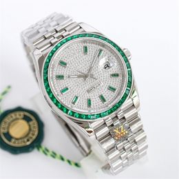 Motre be luxe diamanten horloge herenhorloges 41X11.5mm 2824 volautomatisch mechanisch uurwerk 904L staal Relojes saffierglas Relojes 01