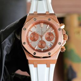 Motre be luxe montre de luxe hommes montres étanche 42X14mm mouvement à quartz multifonctionnel coque en acier de sable octogonal dessiné montres-bracelets Relojes