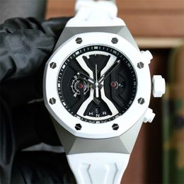 Motre be luxe luxe horloge herenhorloges waterdicht 44X18mm os Japanse multifunctionele os quartz uurwerk stalen kast Horloges Relojes 01