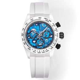 Motre Be Luxe Luxury Watch Wallwatch 40 mm 7750 Movimiento mecánico de cronógrafo Relogios de cerámica Men relojes Relojes de diseñador de diseñadores de pulsera de pulsera