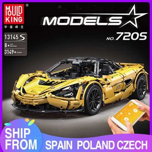 Mold King MOC High-Tech Super Speed Racing P1 Modèle de voiture Blocs de construction Briques Enfants Enfants Jouets éducatifs Cadeaux de Noël Q0624