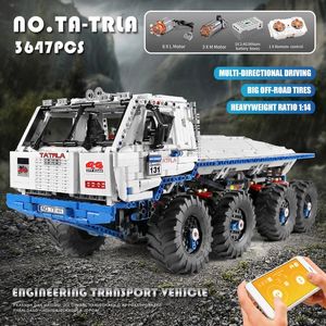 Mould King The Arakawas MOC Tow Off-Road Truck Building Blocks TATRAS 813 8x8 Modelo 13144 Aplicación de alta tecnología RC Car Bricks Niños Regalos de Navidad Juguetes de cumpleaños