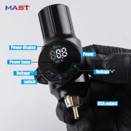 Molduras Mástil Mini batería inalámbrica para tatuaje Hine Gun recargable Lcd Rca cable maquillaje permanente fuente de alimentación suministros