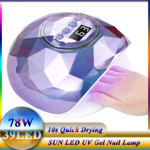 Mesten Nieuwe 78W UV LED LAMP Professionele nageldroger Manicure Hine voor alle gel nagelpolijsten snelle drogende lamp met timer slimme sensor