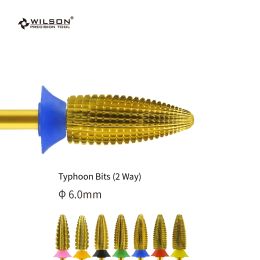 Mesten typhoonbits (snelst verwijder acrylselgels) Tin Coating Twee directionele (voor alle handgebruik) Wilson carbide nagelboor bit