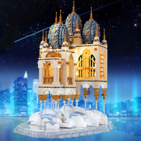 El CIELO flotante Castillo Casa Fortaleza de fantasía Bloques de construcción Modelo Creador Serie MOULD KING 16015 2866 piezas Ensamblar ladrillos Juguetes para niños Regalos de Navidad para niños