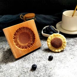 Moldes 1 PC Flores de girasol y pájaros bosadores Molde de galletas para hornear galletas para galletas galletas de pan de jengibre