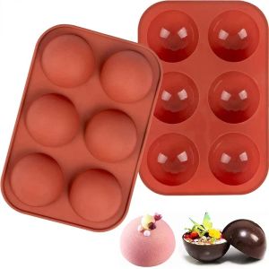 Molds 1 stcs 3D Ball Round Half bol siliconen vormen voor doe -het -zelf bakpudding mousse chocolade cake mold keuken accessoires gereedschap