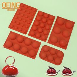 Moules 3d balle ronde demi-sphère Moules de silicone pour bricolage pouding pudding mousse au chocolat Moule de cuisine