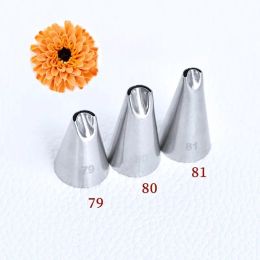 Moldes 79 80 81#para crear chrysanthemum forma crema boquillas de pastel de cumpleaños consejos de decoración de pastel de cumpleaños herramientas de hornear acero inoxidable