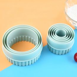 Vormen 8 stuks/set plastic cupcake ronde koekje snijder dumpling huidsnijder cake mal diy deegvorm mal voor bakgereedschap