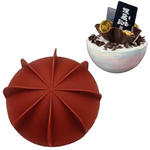 Moules à grande taille Hémisphère en silicone Pan Dome Moule de cuisson Moule en forme de bille en forme de sphère Moule de planète pour le pudding à gelée de chocolat