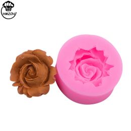 Moules fleurir la rose de gâteau en silicone moule 3d fleur fondant moule cupcake gelée de gelée de chocolarité décoration outil de boulangerie