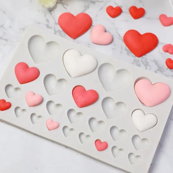 Moldes de diy amor silicona molde de chocolate número de letra de caramelo de fondant decoración de pastel de molde
