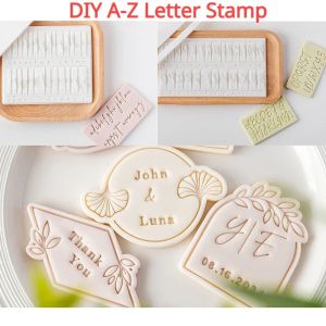 Molds DIY Mini Letter Number Cookie Mold Alphabet Press Stamp Diy Printing Embossing Mold Biscuits Cutter Cake Baking Tool Accessoires