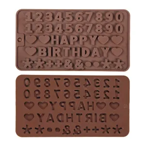 Moules Lettre anglaise Moule de chocolat en silicone alphanumérique bonbon biscuit gelée de boulangerie de boulange de boulange