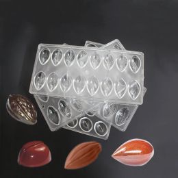 Molds Hot Selling polycarbonaat Cacao chocolade mallen 3D Coffee Bean Jelly Molds Soft Sweets Water Drop Plastic Mold Diy Candy Tool
