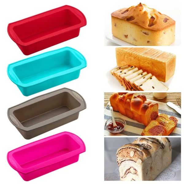 Moules ménagers rectangulaires en silicone moule à bonbon moule pain de pain de poudre pain bricolage de cuisine gâteau gâteau de boulangerie