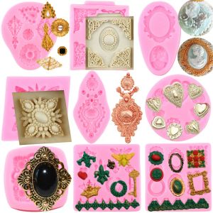 Molds sieraden edelsteen diamant siliconen mal fondant cake decoreren gereedschap cupcake chocolade candy epoxy hars mallen diy bakaccessoires