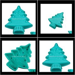 Molds Kitchen, Dining Bar Home Garden Druppel Levering 2021 Groothandel 250 stks/Lot Food Grade Sile Cake Creative Christmas Tree Mold For Pie JE